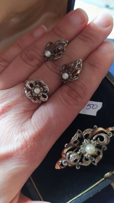 Jóias de prata com ouro