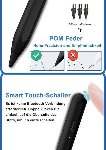 Rysik do ekranów dotykowych uniwersalny czarny