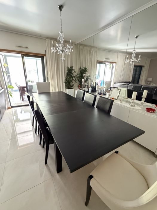 Mesa de sala extensível+ 6 cadeiras- Excelente estado