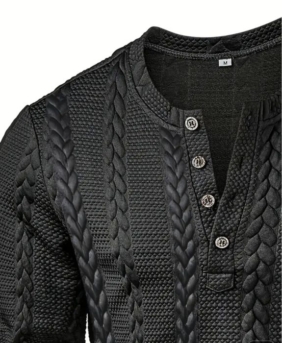 Camiseta Henley  da moda