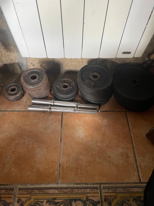 Banco de Musculação discos e acessórios