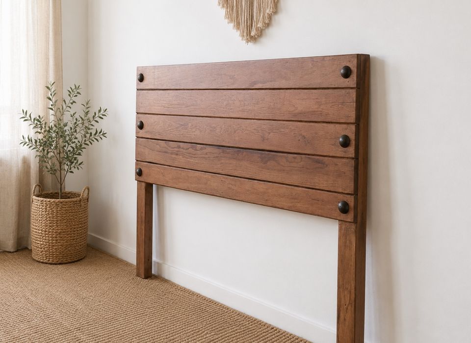 Cabeceira cama 140cm, mesas, apoio, mexicano, rustico