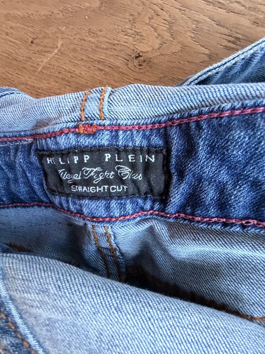 Stylowa ogrodniczki jeansowe Philip Plein