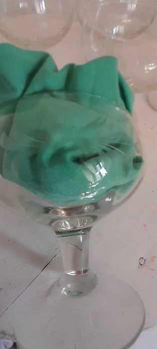 Taças champanhe de vidro lapidado,  antigas.