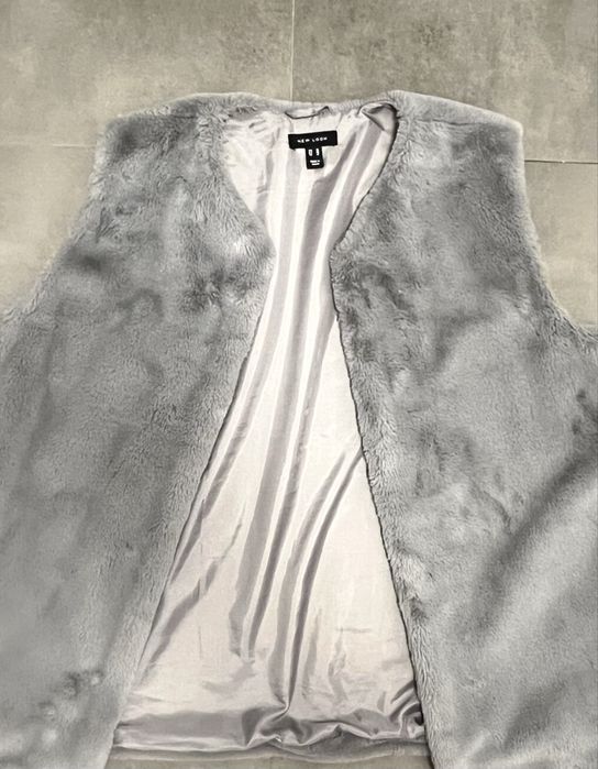Kamizelka futrzana New Look | futerko szare oversize ciepła