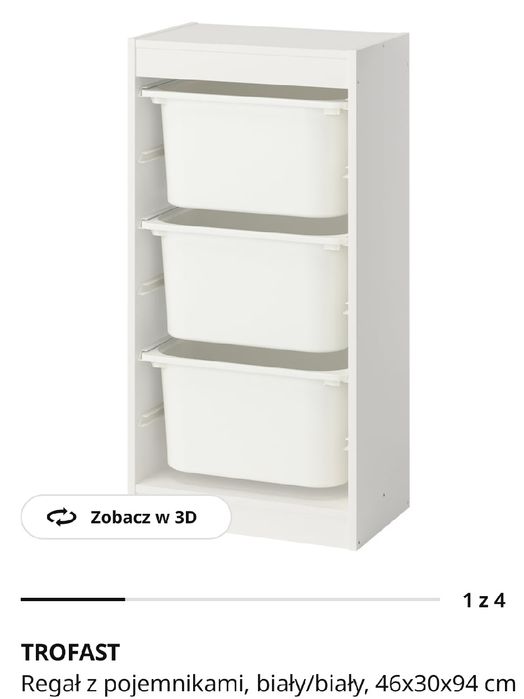Regał z pojemnikami trofast