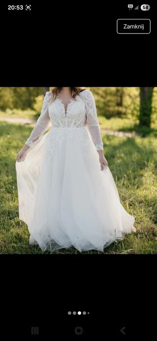Rzeszów Suknia ślubna Anna Sposa rozmiar L, ecru z koralikami