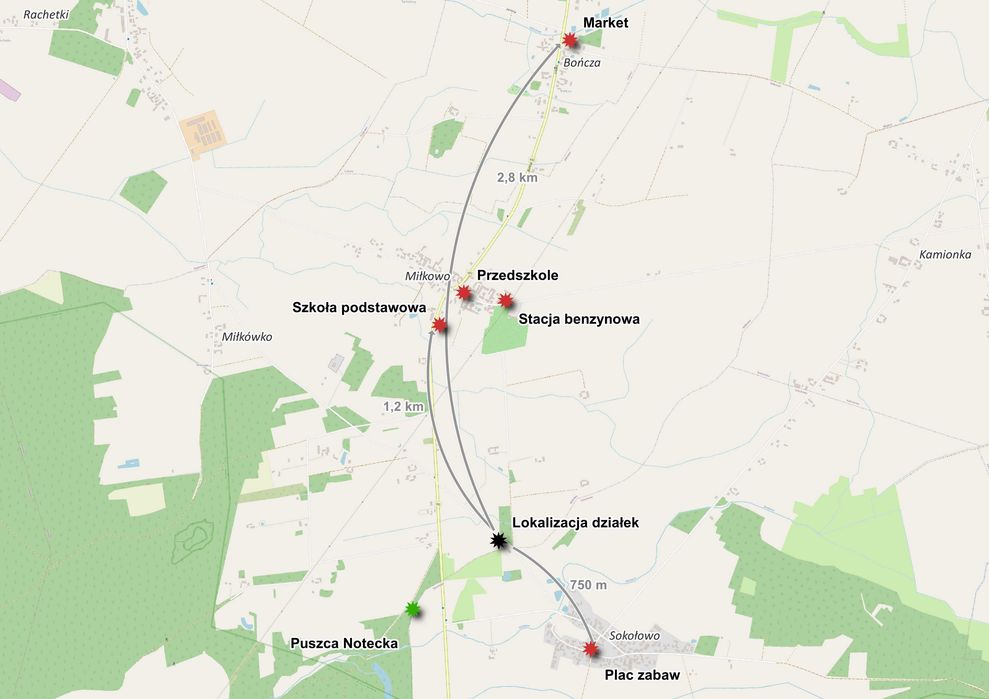 Działka budowlana w Miłkowie, gm. Lubasz (woj. wielkopolskie) - Widok 3