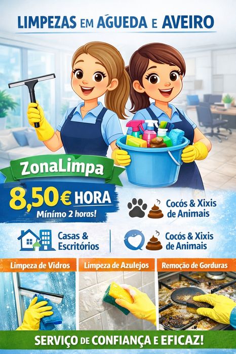 Faço limpezas Aveiro/Águeda