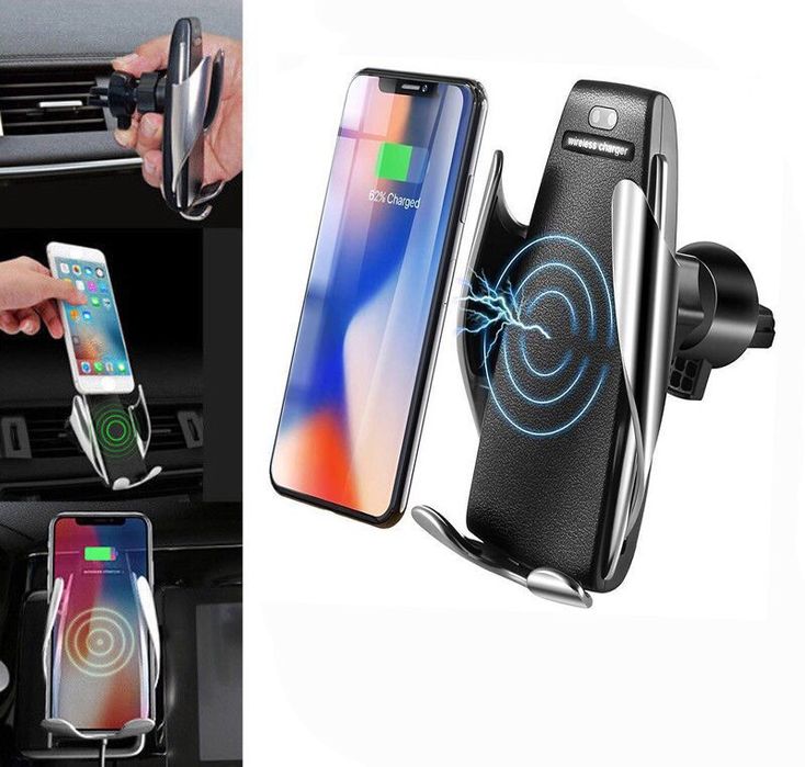 Держатель для телефона в авто с беспроводной зарядкой, wireless