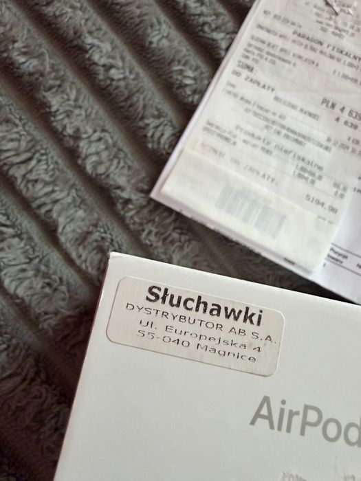AirPods Pro 2 (USB C) MediaExpert dowód zakupu