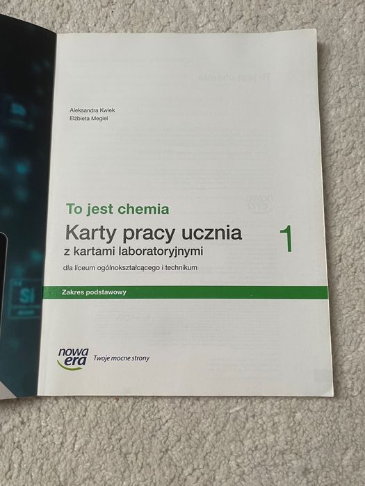 Karty pracy „To jest chemia” cz.1