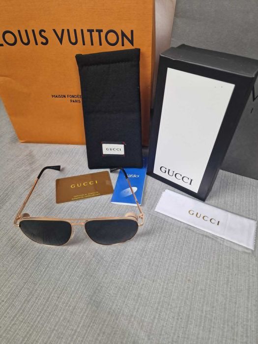 Okulary przeciwsłoneczne Gucci komplet zestaw męskie na lato