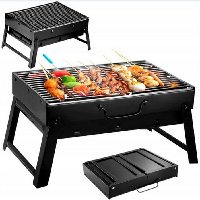 Mini grill węglowy turystyczny ogrodowy przenośny składany walizka