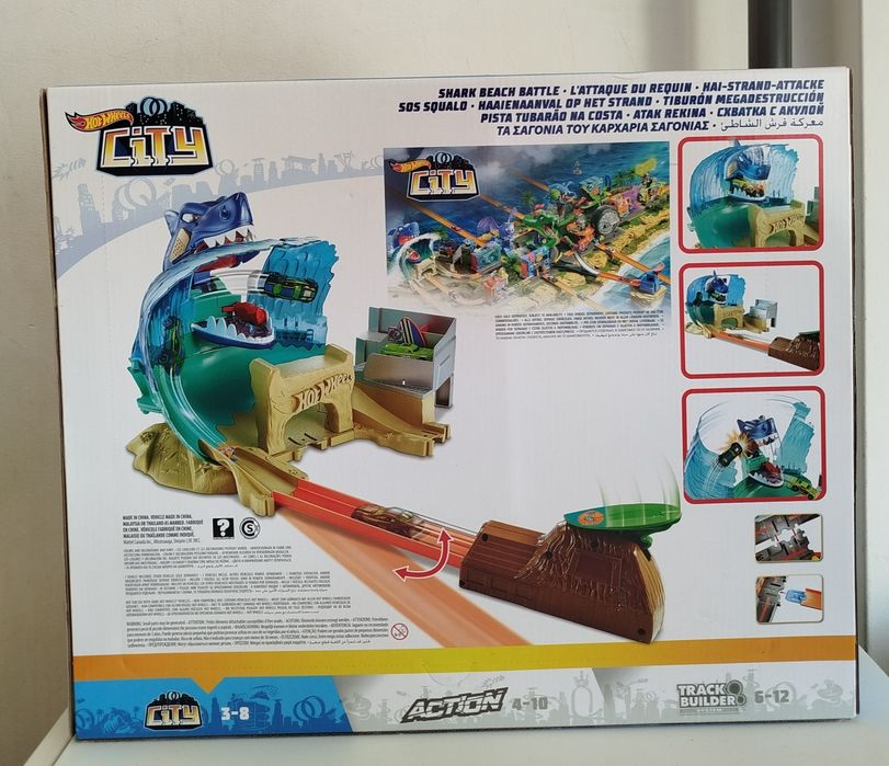 Pista Hotwheels Ataque do tubarão