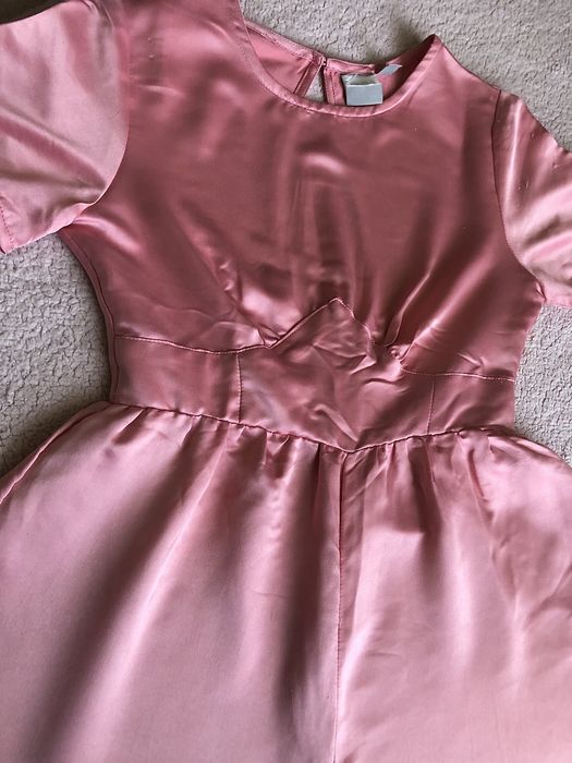 Kombinezon satynowy różowy/Petite z szerokimi nogawkami XS/34, Asos