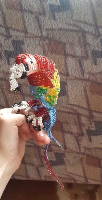 Вироби з бісеру папуга квіти