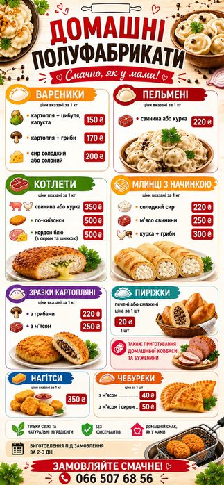 Домашні напівфабрикати