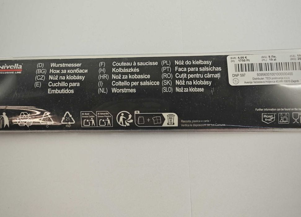 Nóż do kiełbasy i trybowania NIVELLA