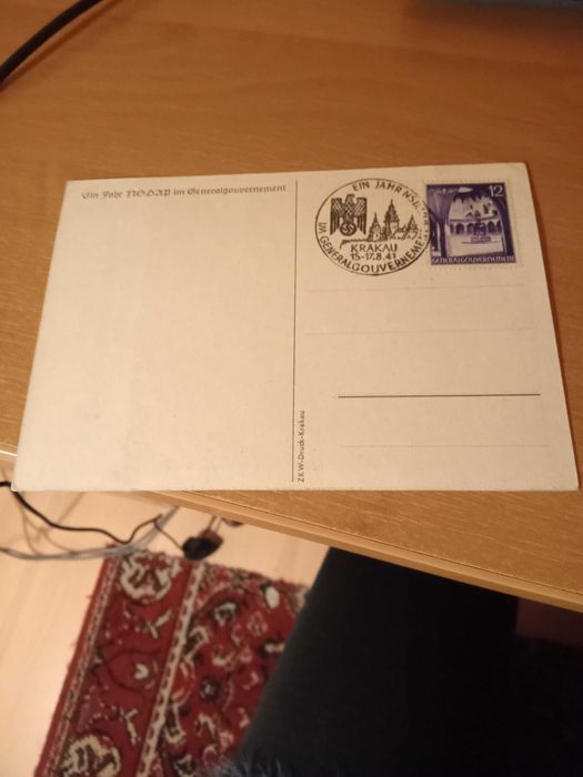Tag der NSDAP karta generalnej guberni stempel propagandowy