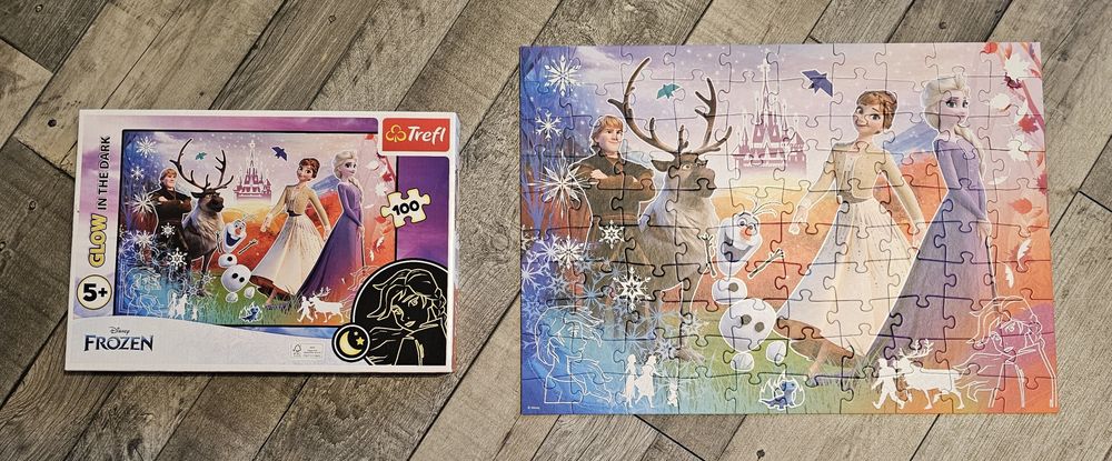 Puzzle Frozen świecące w ciemności 100