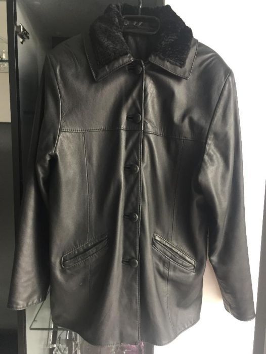 Kurtka skórzana damska jesienna / zimowa XL