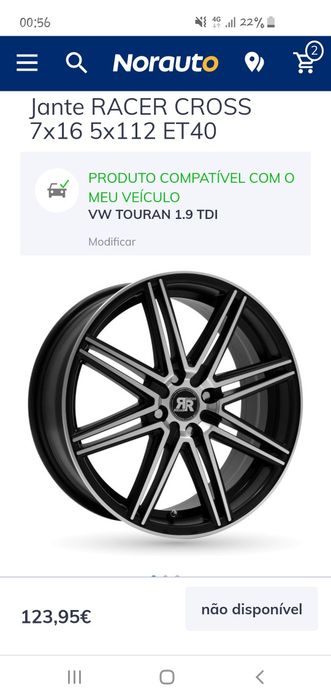 Jantes 16 5x112 Racer Cross Volkswagen