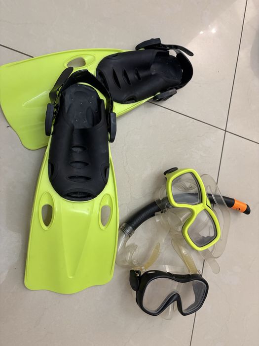 Regulowany zestaw do plywania nurkowania dla dziecka pletwy okulary