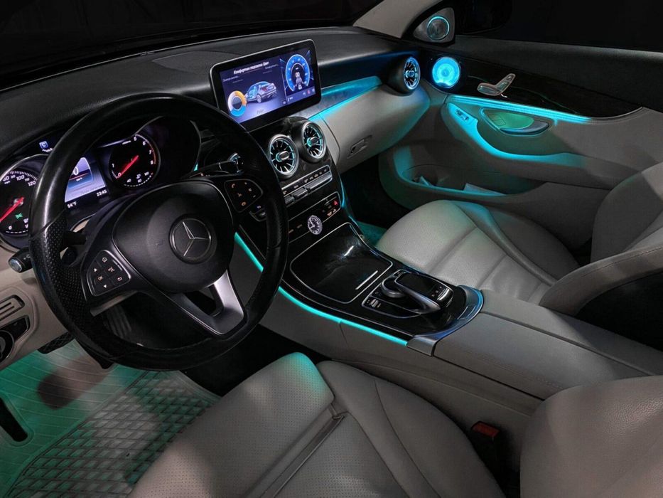 Подсветка салона ambient light амбиент mercedes w205 c class 64 цвета