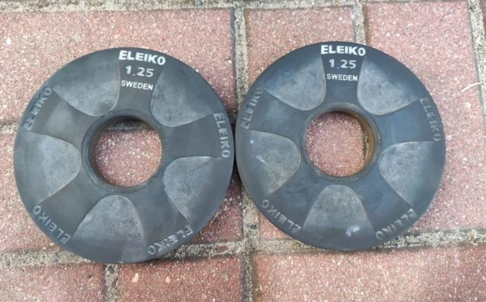 ELEIKO obciążenie 2x 1,25kg stalowe w gumie.