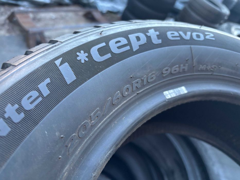 205-60-R16 HANKOOK WINTER 2 штуки пара ЗИМНЕЙ резины GERMANY 2023