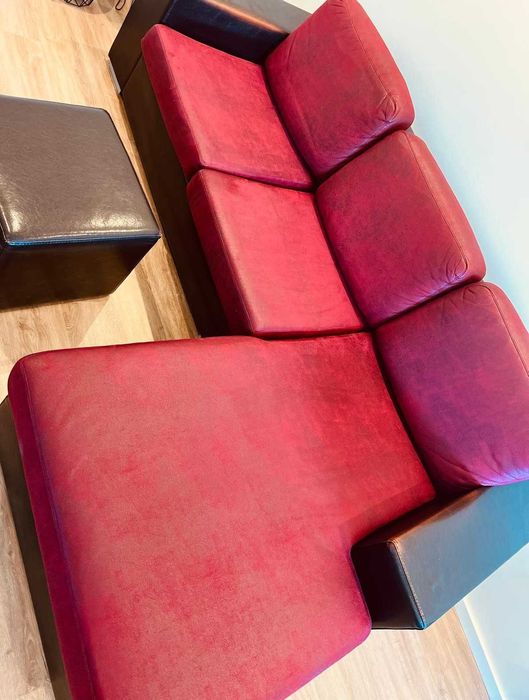 OPORTUNIDADE! Sofá Chaise Longue com puff incluído. Bom estado!