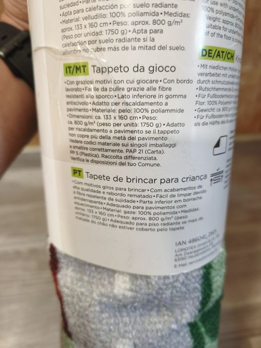 Tapete kids novo