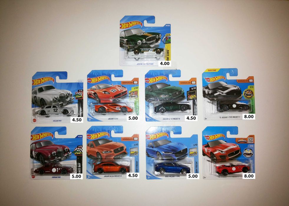 Jaguar - Carros da Marca Matchbox e Hot Wheels escala 1/64