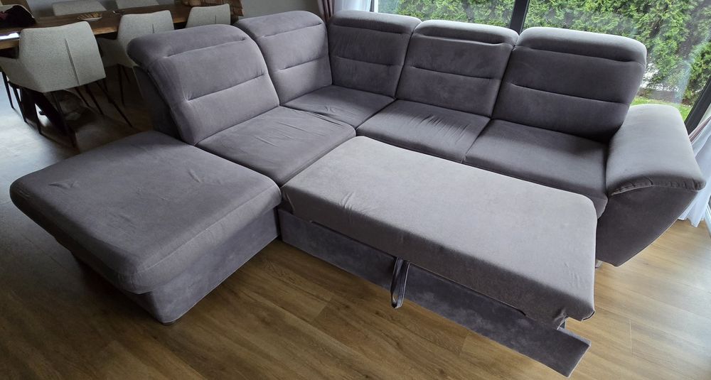 Kanapa narożnik szary anyracyt