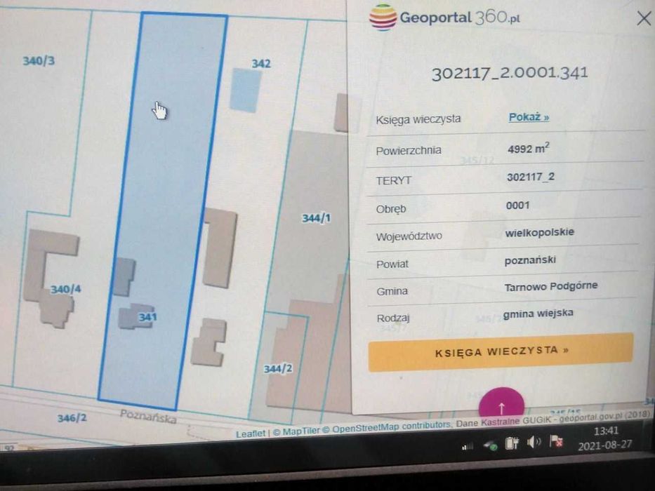 Działka  Baranowo  koło Poznania  4992 m2