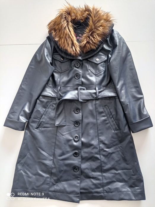 Тренч,пальто, плащ шкіряний
