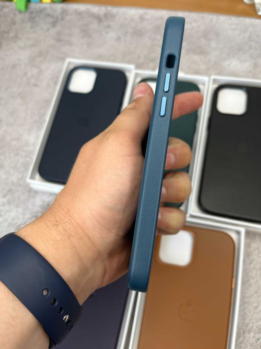 Чохол Leather Case MagSafe + Animation iPhone 12 12 Pro Max чехол