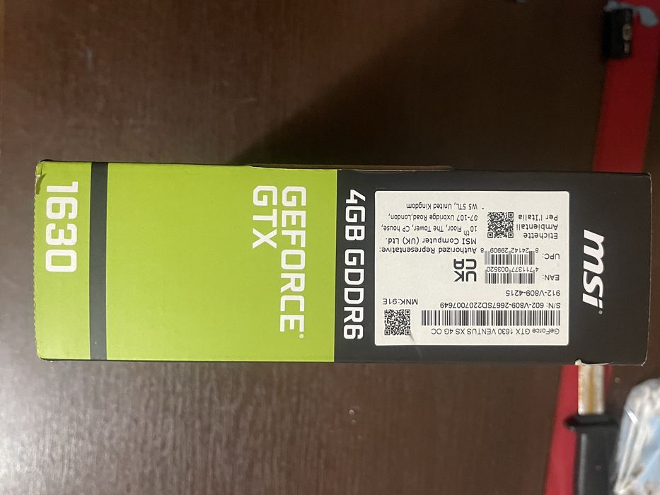Відеокарта GF GTX 1630 4GB GDDR6 Ventus XS OC MSI