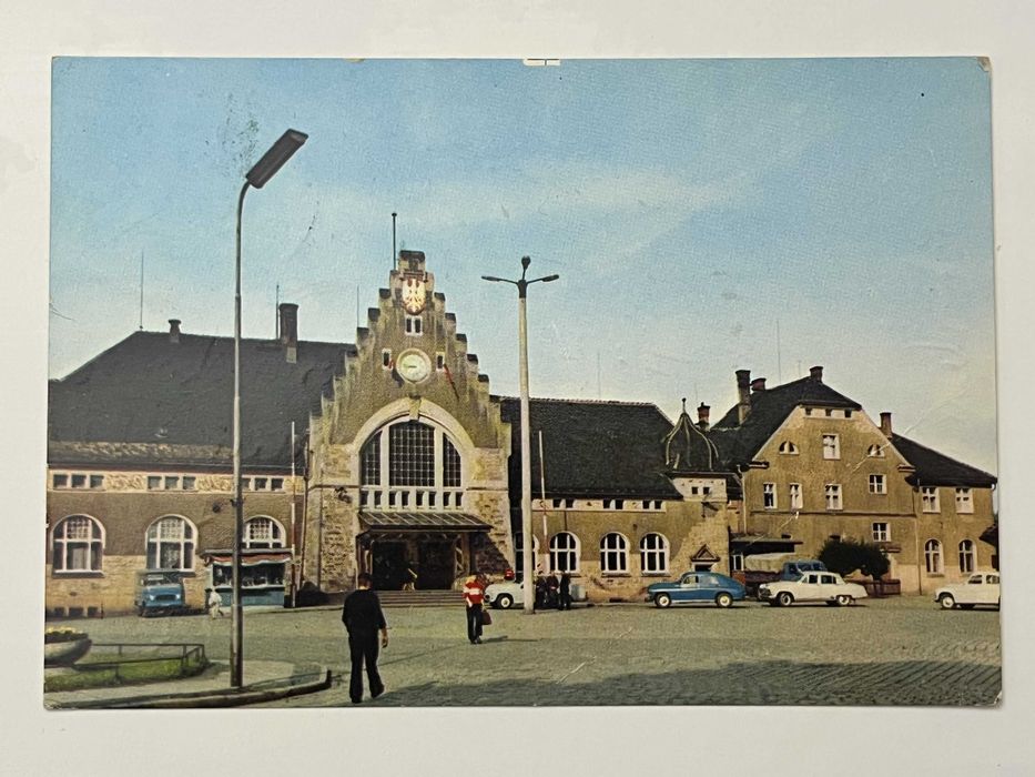 pocztówka: Świdnica 1973 dworzec kolejowy PKP PRL