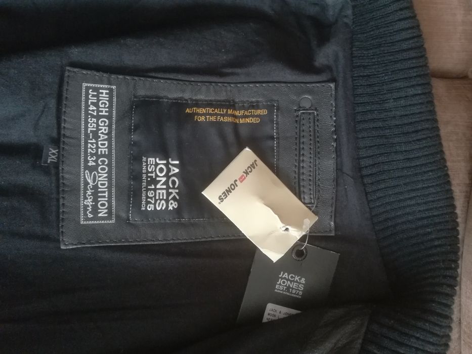 Jack & Jones xxl oryginalna skóra naturalna nowa jak XL 62 cm wys 0zł.
