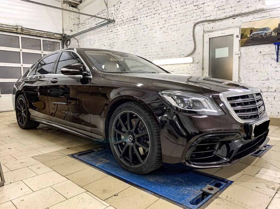 Рестайлинг обвес Mercedes Benz W222 S63 amg Фары Фонари насадки бампер