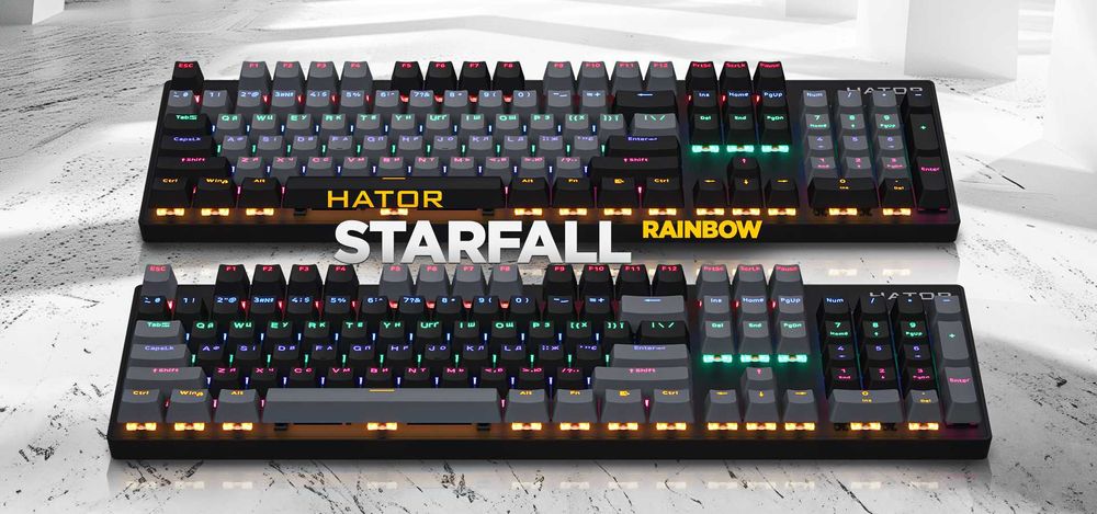 Hator Starfall Rainbow Origin Blue | Новая механическая клавиатура