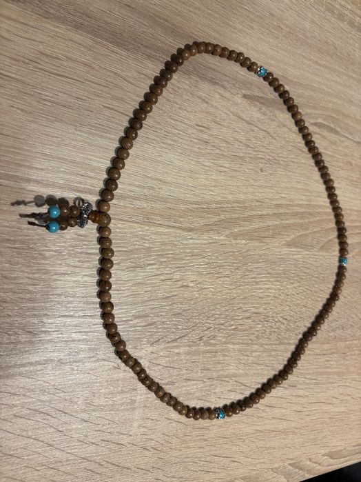 Mala brązowa różaniec buddyjski sznur modlitewny 108 mała