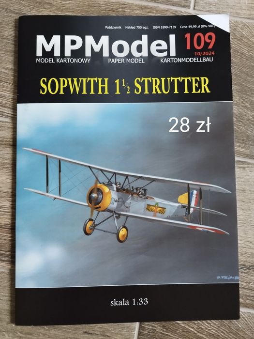 Model kartonowy Sopwith 1,5 Strutter