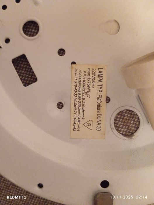 Plafon sufitowy matowy plus Plafon Duna 30