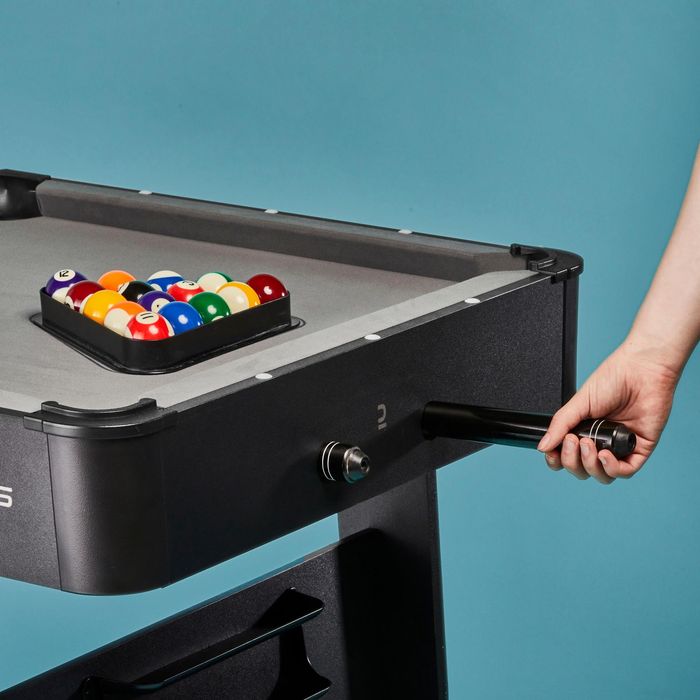 Mesa de Bilhar Americano Dobrável BT 500 Pano Cinzento