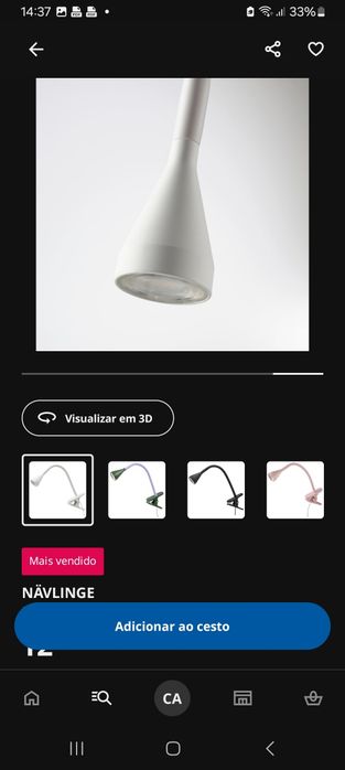 Vendo candeeiro led branco426580340859228164