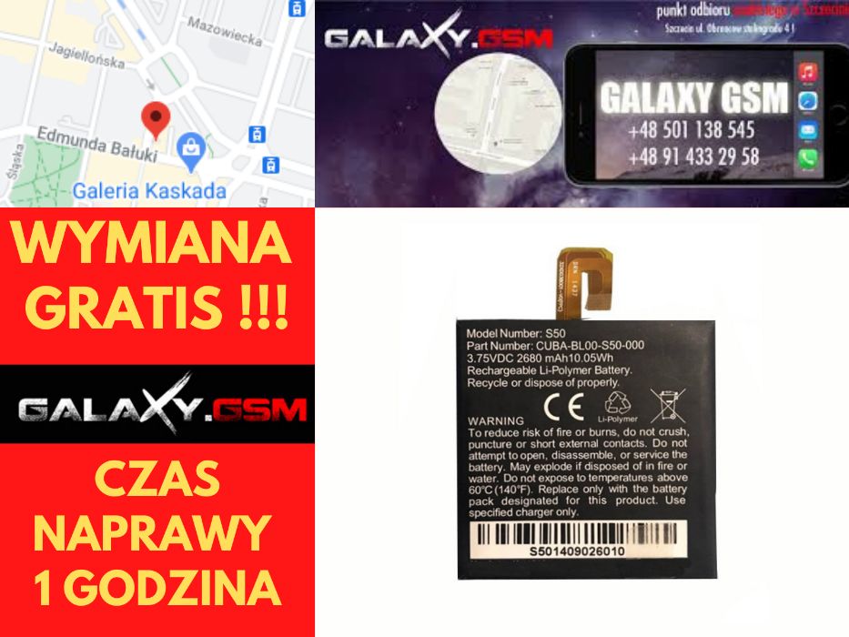 CAT S50 Bateria Oryginał Wymiana GRATIS Szczecin