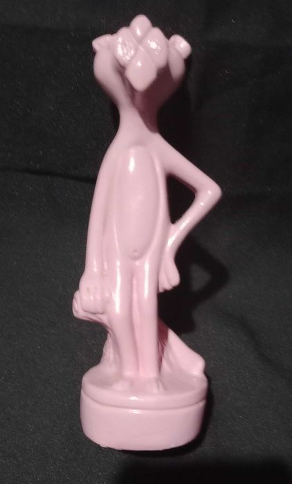 Rara pantera cor de rosa em cerâmica